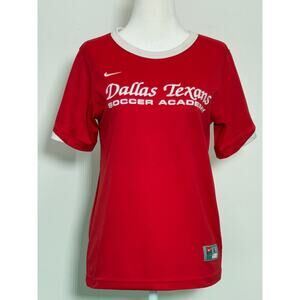 Nike Vintage Tee Dallas Texans Soccer Red 90s Y2K Grunge Punk Ringer Throwback